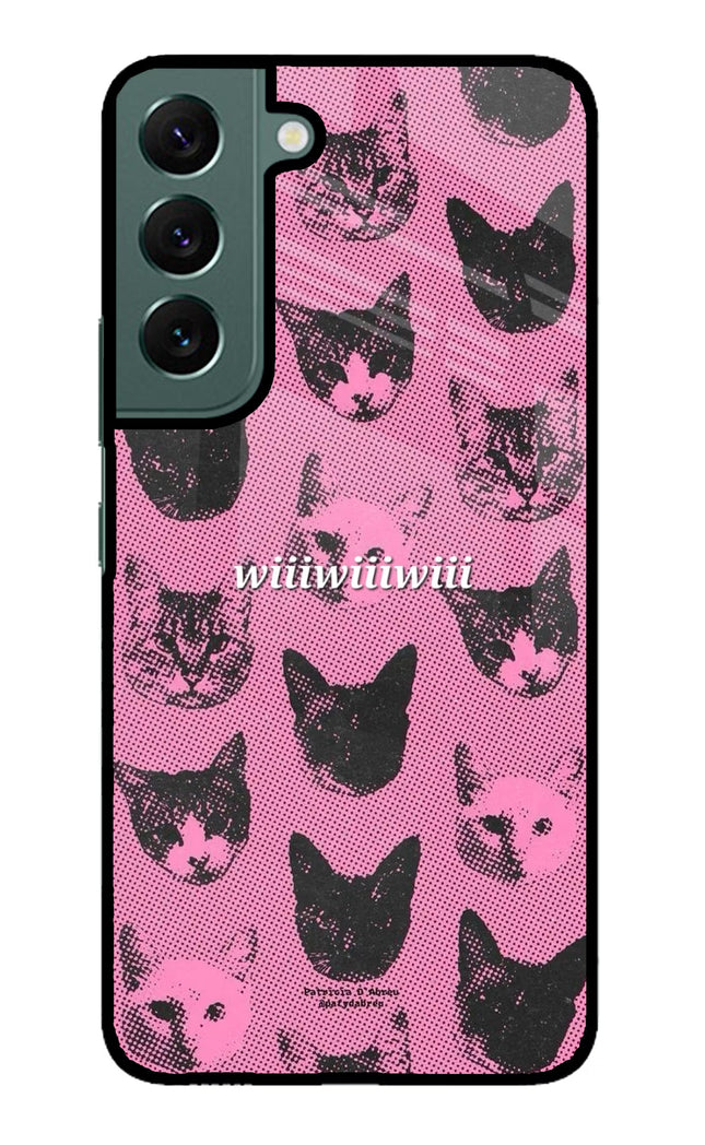 Pink Cats Samsung S22 Glass Case