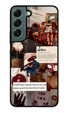 Zodiac Aries Samsung S22 Glass Case