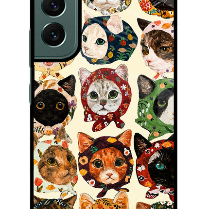 Cool Cat Samsung S22 Glass Case
