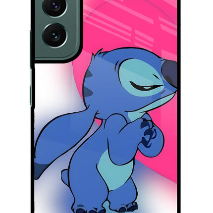 Stitch Hug Samsung S22 Glass Case