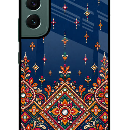 Neel Noor Samsung S22 Glass Case Back Cover by Casekaro