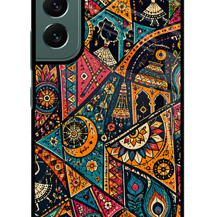 Folk Print Samsung S22 Glass Case
