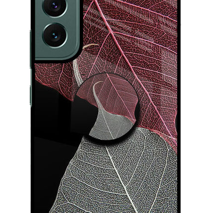 Leaf Pattern Samsung S22 Glass Case