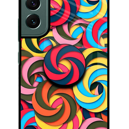 Spiral Pattern Samsung S22 Glass Case
