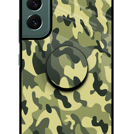 Camouflage Samsung S22 Glass Case