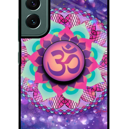 Om Purple Samsung S22 Glass Case