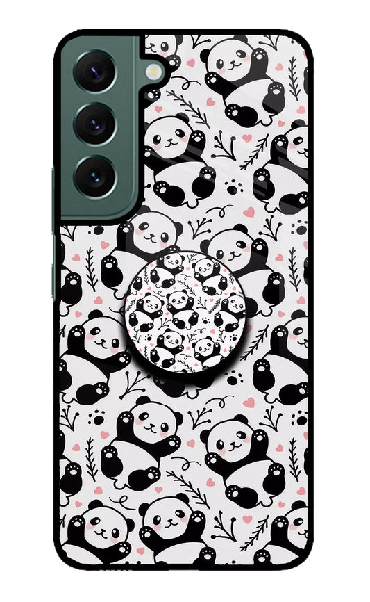 Cute Panda Samsung S22 Glass Case