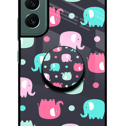 Baby Elephants Samsung S22 Glass Case