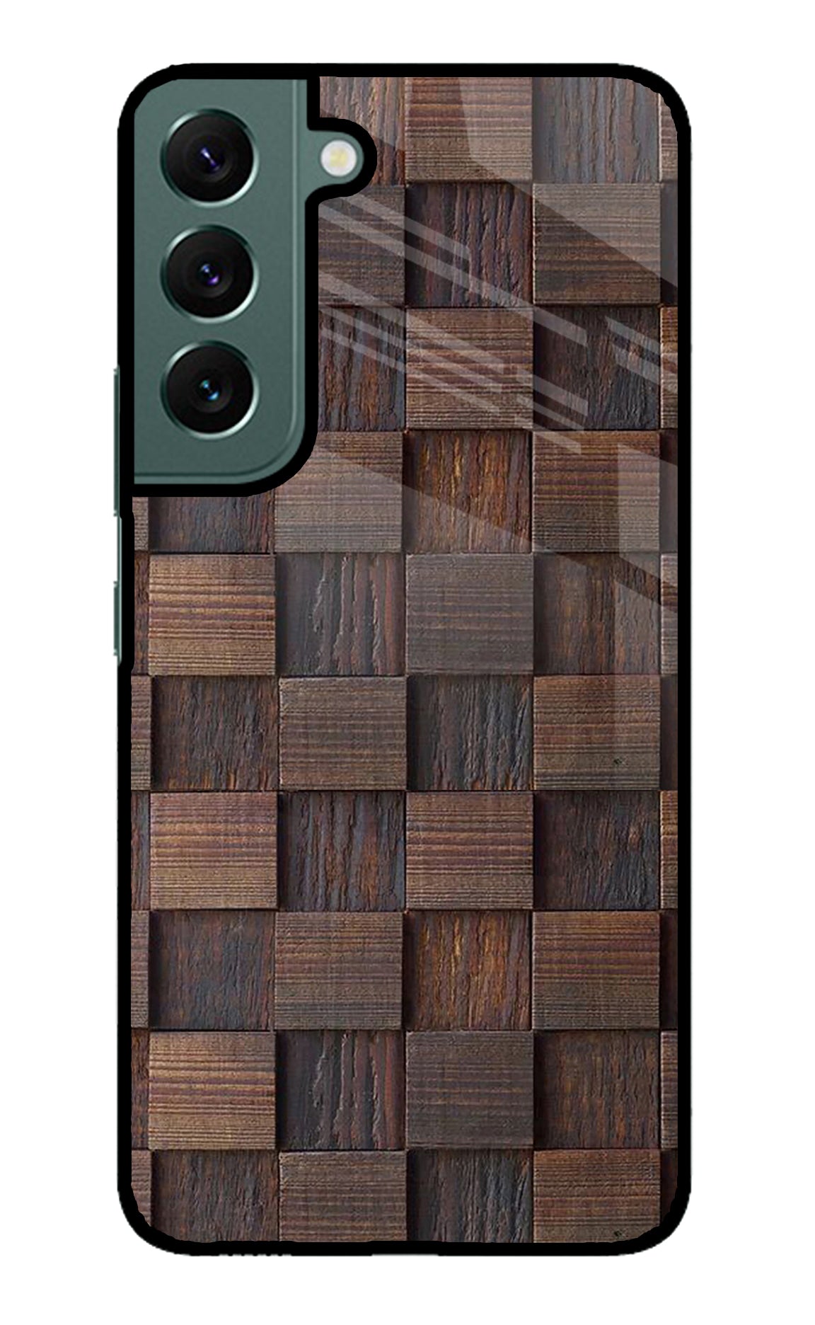 Wooden Cube Design Samsung S22 Plus Back Cover