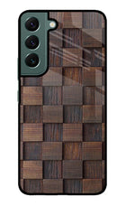 Wooden Cube Design Samsung S22 Plus Glass Case