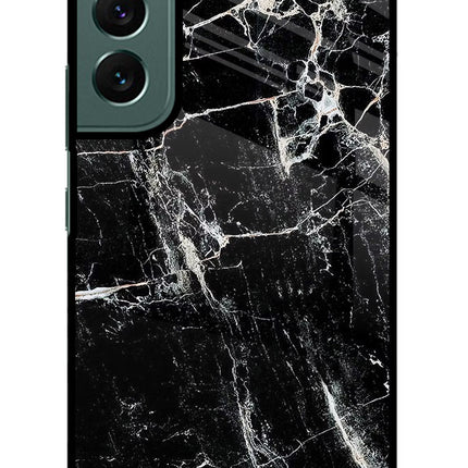 Black Marble Texture Samsung S22 Plus Glass Case