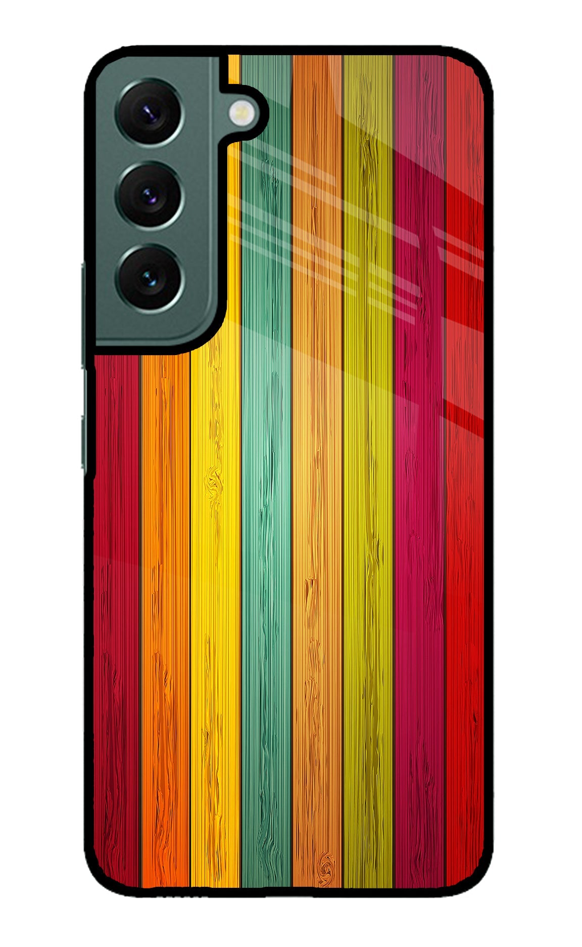 Multicolor Wooden Samsung S22 Plus Back Cover