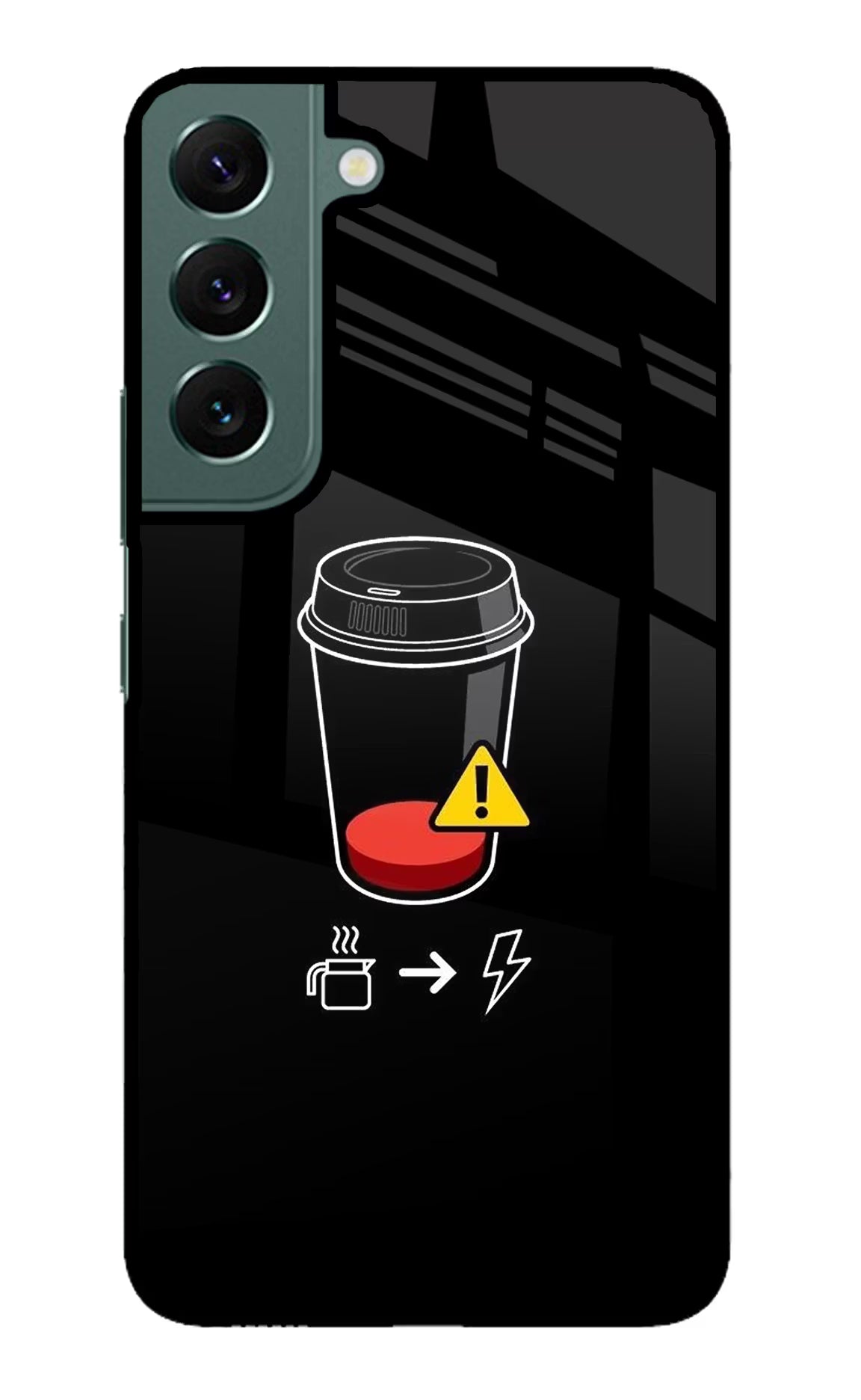 Coffee Samsung S22 Plus Glass Case Back Cover by Casekaro