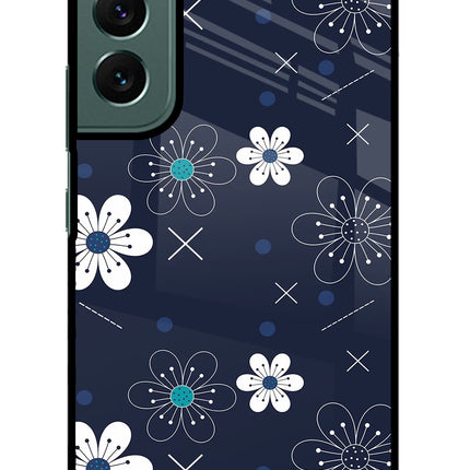 Flowers Samsung S22 Plus Glass Case Back Cover by Casekaro