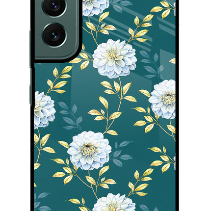 Flowers Samsung S22 Plus Glass Case Back Cover by Casekaro