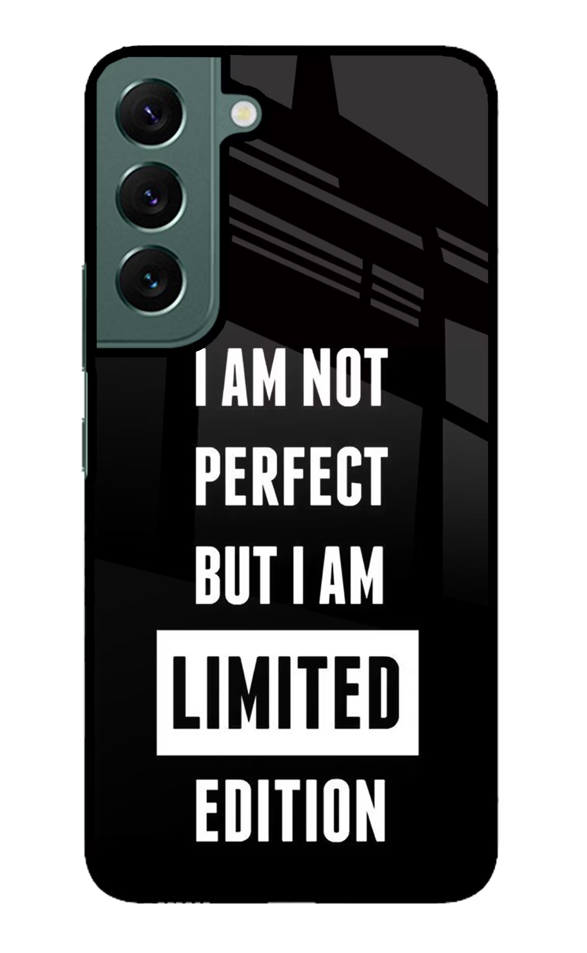 I Am Not Perfect But I Am Limited Edition Samsung S22 Plus Glass Case Back Cover by Casekaro