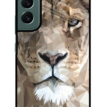 Lion Art Samsung S22 Plus Glass Case Back Cover by Casekaro