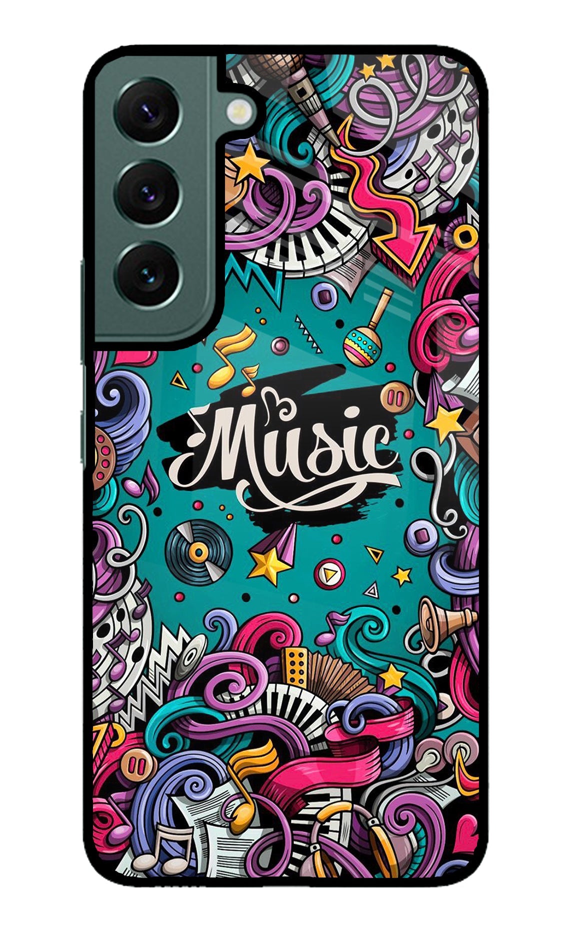 Music Graffiti Samsung S22 Plus Glass Case