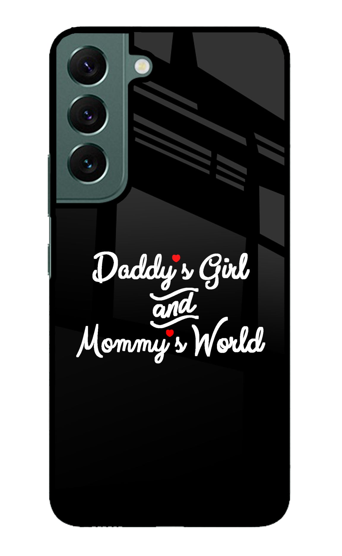 Daddy's Girl and Mommy's World Samsung S22 Plus Glass Case