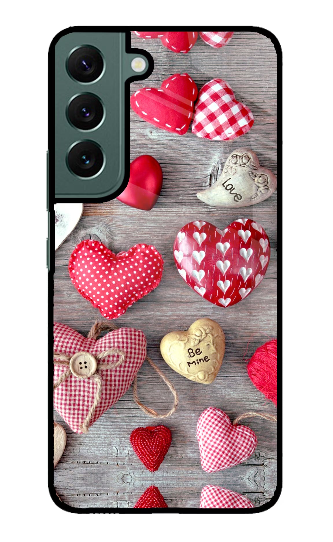 Love Wallpaper Samsung S22 Plus Glass Case Back Cover by Casekaro
