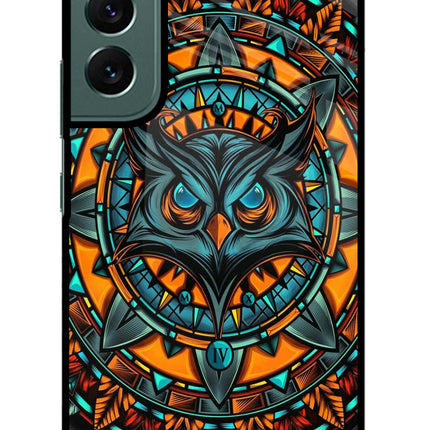 Angry Owl Art Samsung S22 Plus Glass Case Back Cover by Casekaro