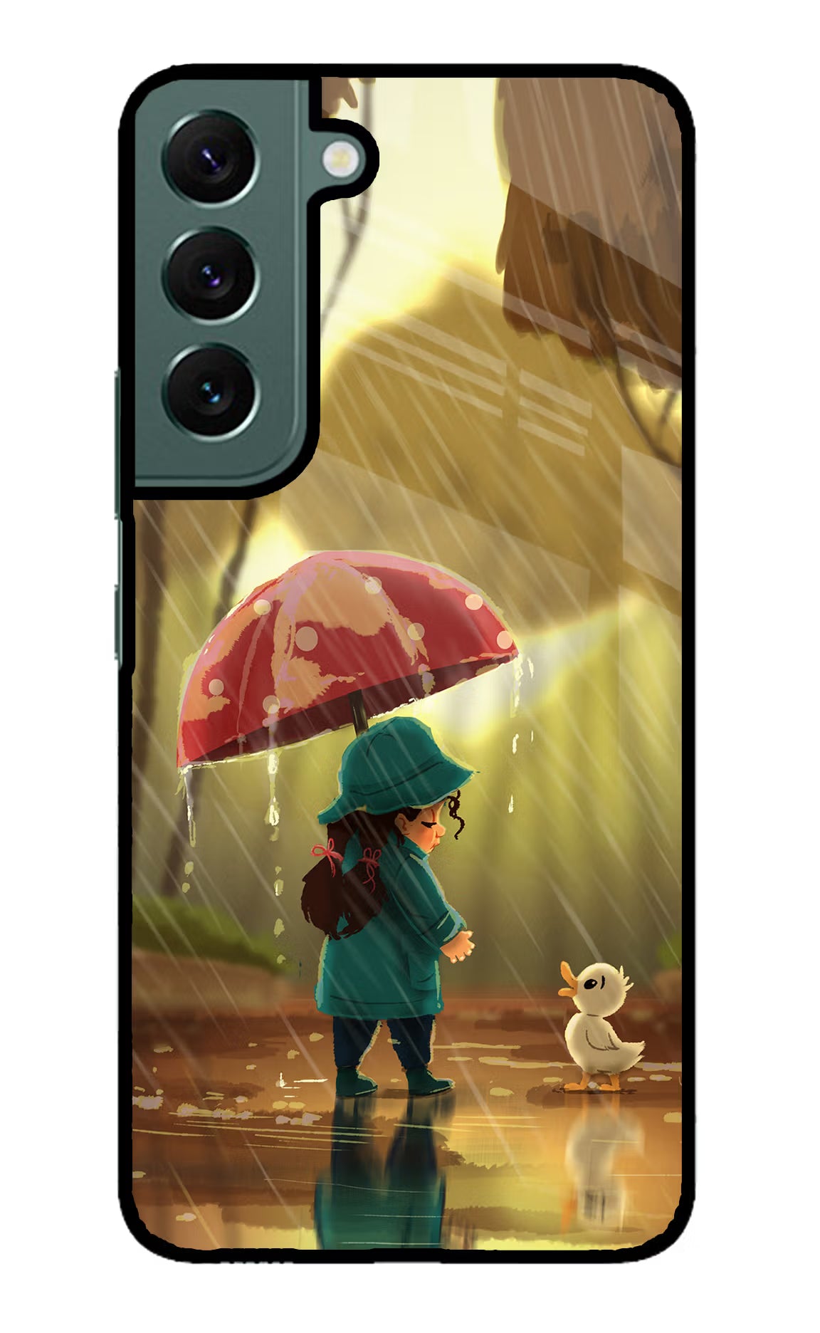 Rainy Day Samsung S22 Plus Glass Case Back Cover by Casekaro