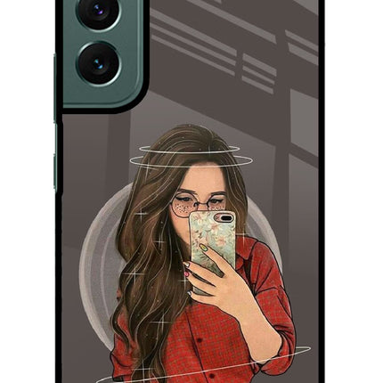 Selfie Queen Samsung S22 Plus Glass Case Back Cover by Casekaro