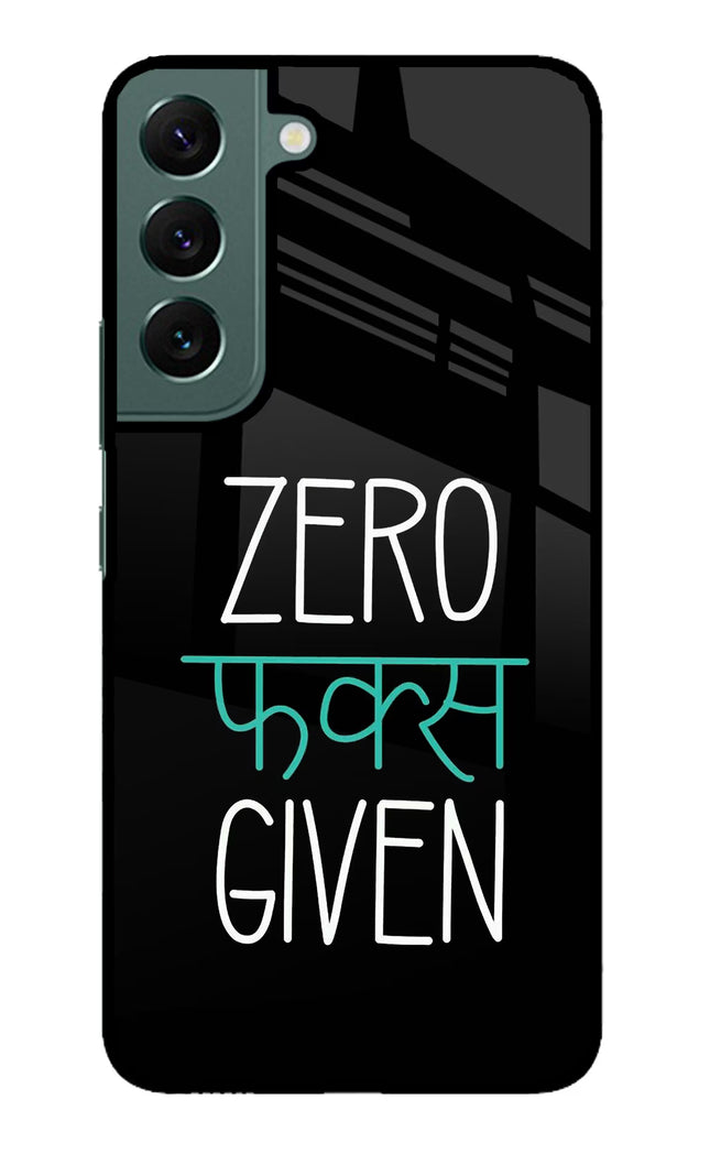 Zero Fucks Given Samsung S22 Plus Glass Case