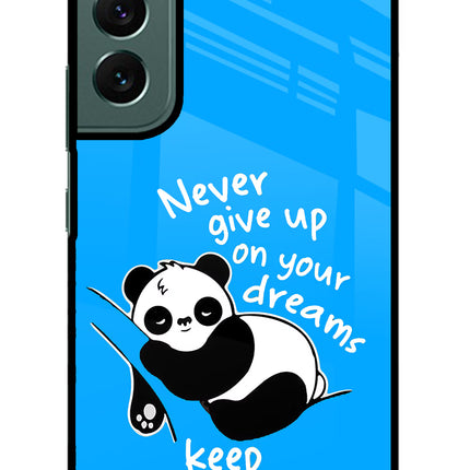 Keep Sleeping Samsung S22 Plus Glass Case Back Cover by Casekaro