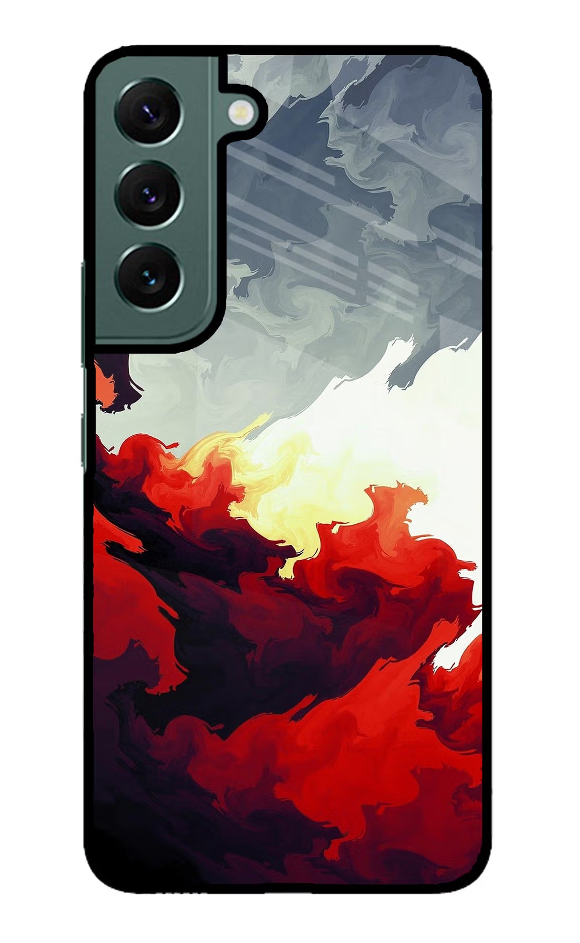 Fire Cloud Samsung S22 Plus Glass Case