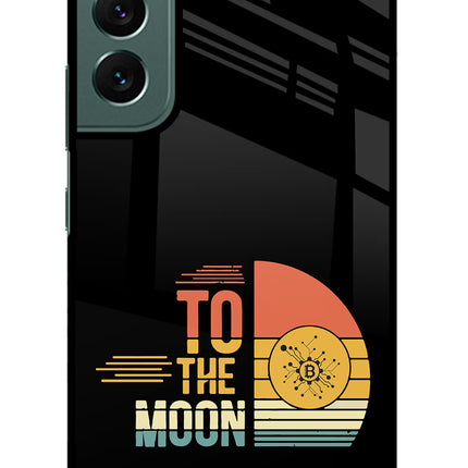 To the Moon Samsung S22 Plus Glass Case Back Cover by Casekaro