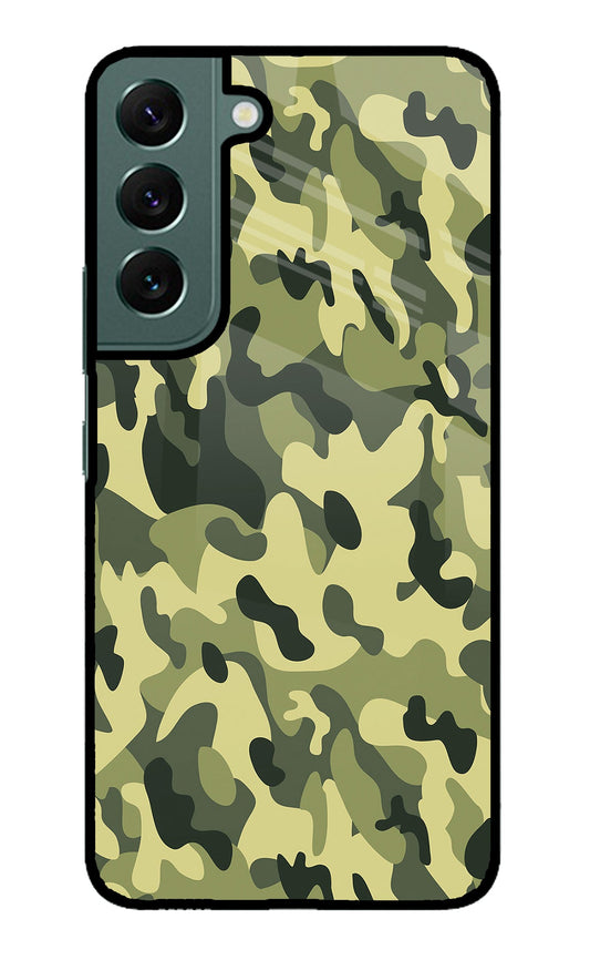 Camouflage Samsung S22 Plus Glass Case