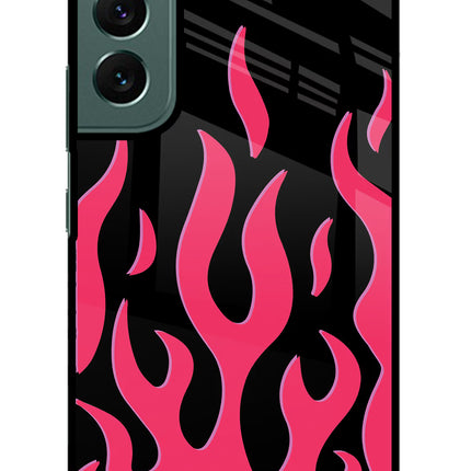 Fire Flames Samsung S22 Plus Glass Case Back Cover by Casekaro