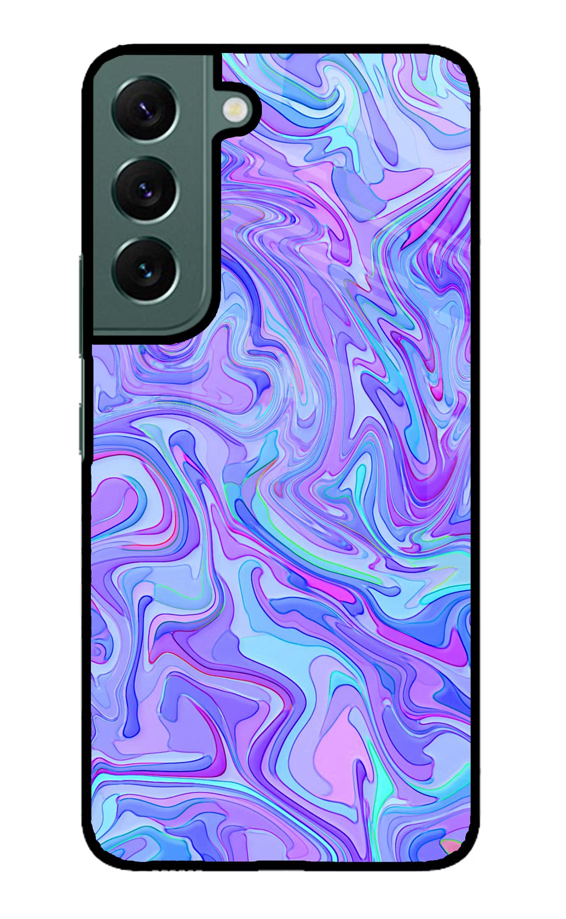 Glitter Samsung S22 Plus Glass Case Back Cover by Casekaro