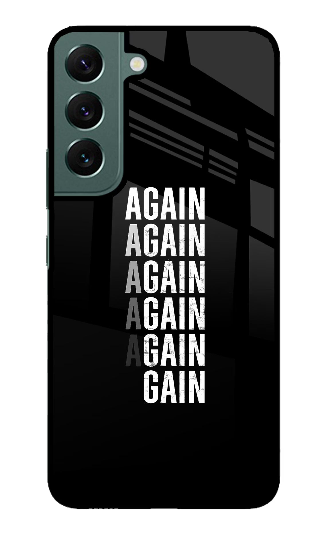 Again Again Gain Samsung S22 Plus Glass Case Back Cover by Casekaro