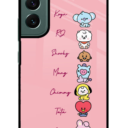 BTS names Samsung S22 Plus Glass Case Back Cover by Casekaro
