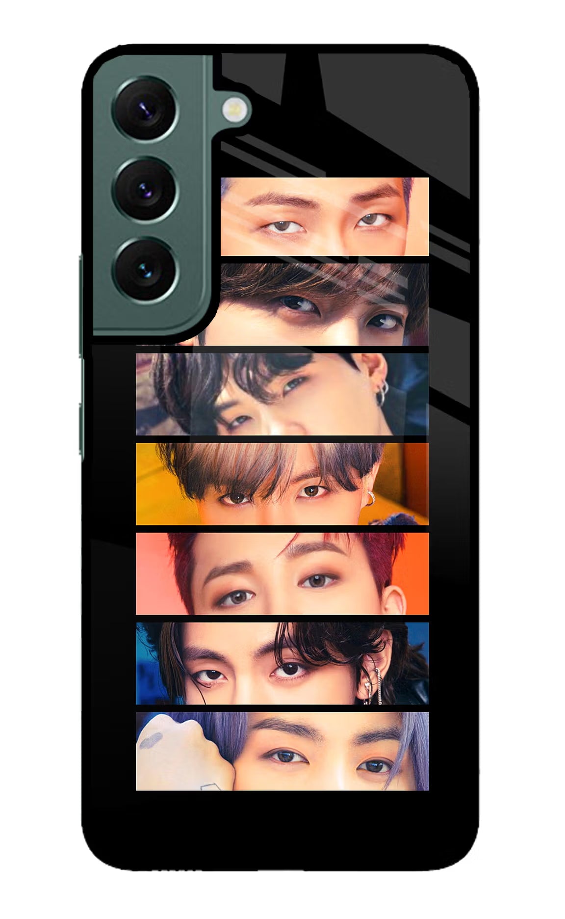 BTS Eyes Samsung S22 Plus Glass Case Back Cover by Casekaro