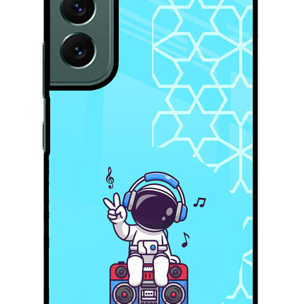 Cute Astronaut Chilling Samsung S22 Plus Glass Case