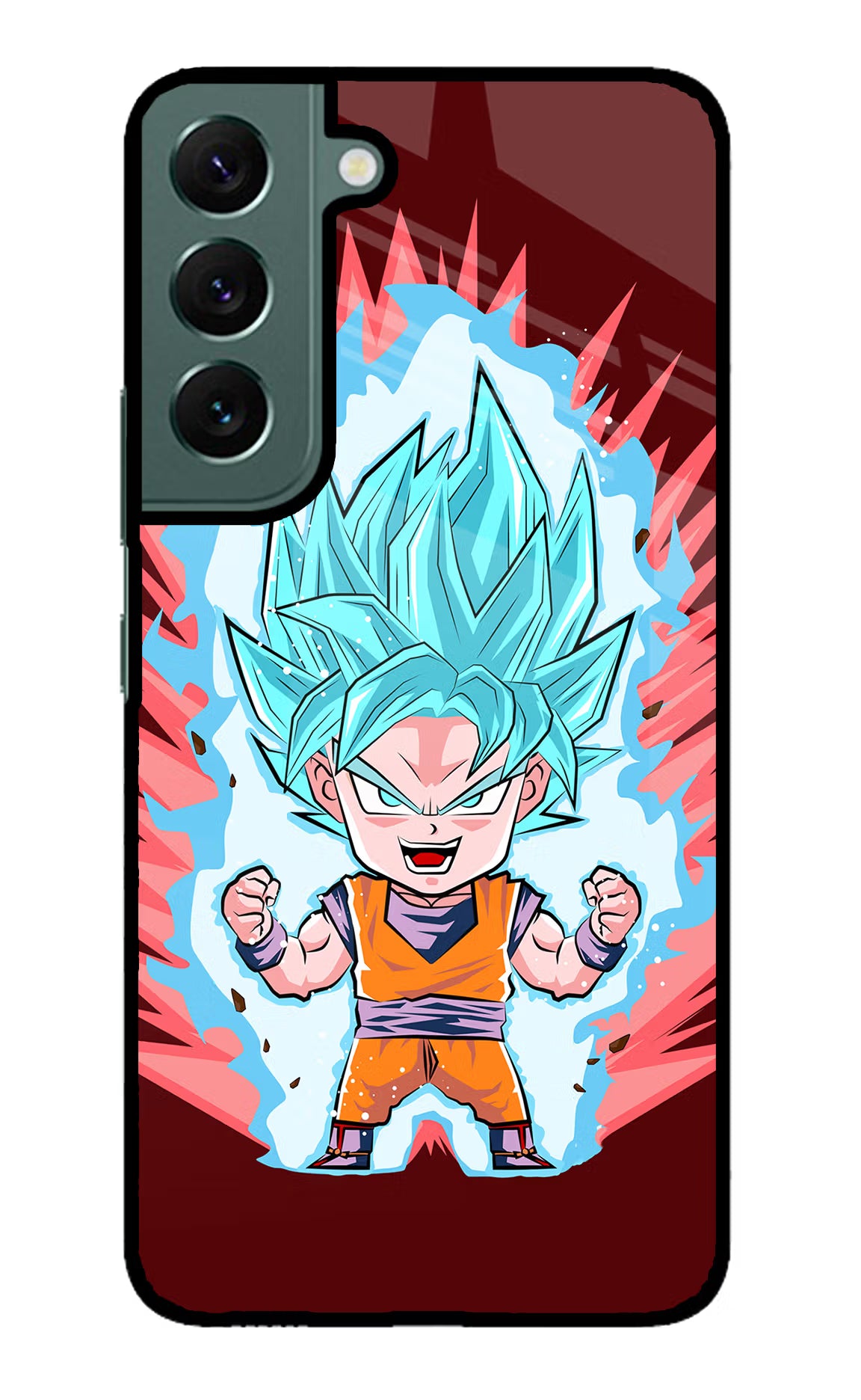 Goku Little Samsung S22 Plus Glass Case Back Cover by Casekaro