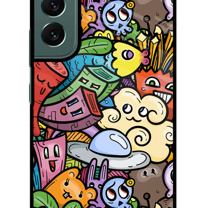 Veggie Doodle Samsung S22 Plus Glass Case