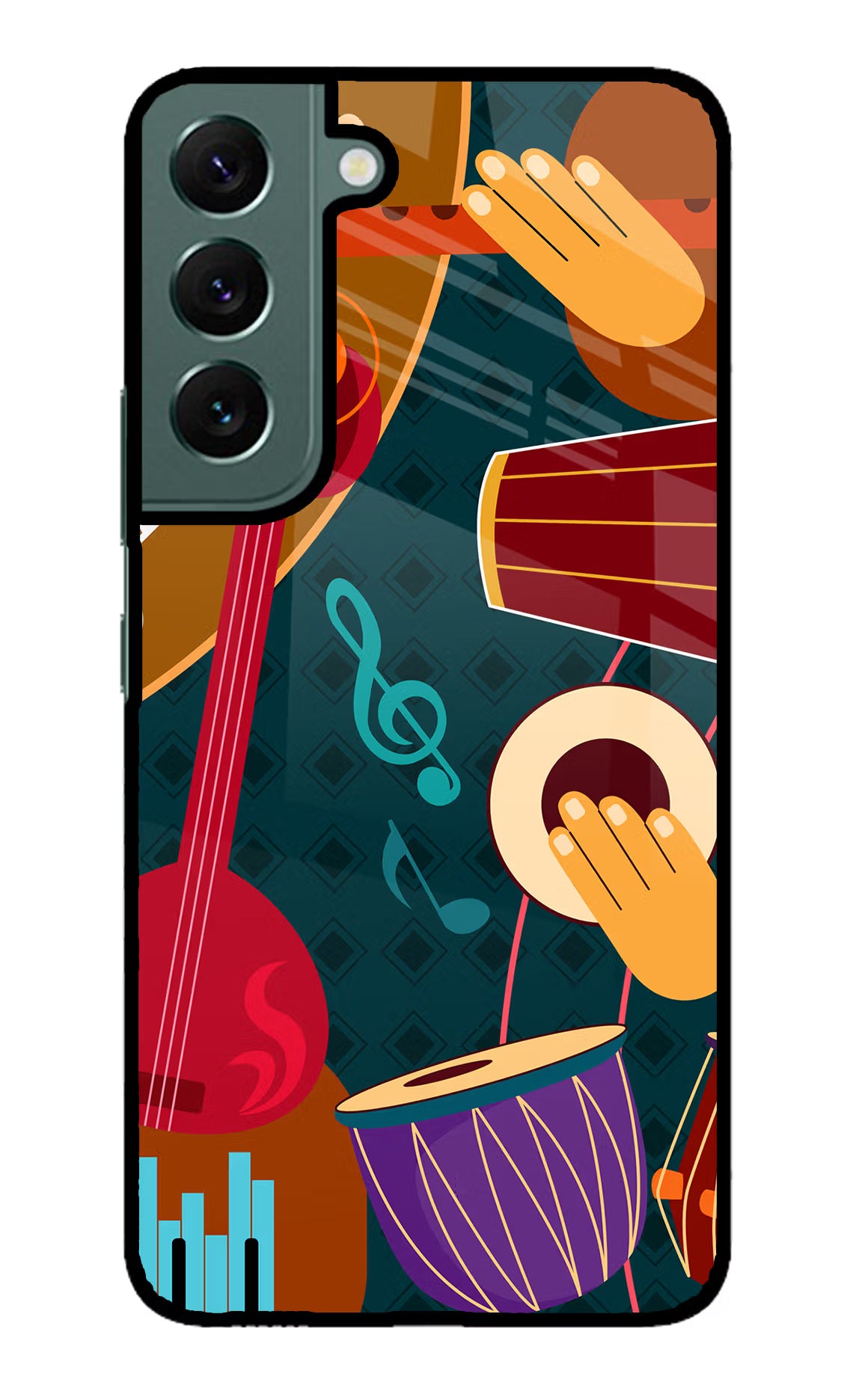 Music Instrument Samsung S22 Plus Glass Case Back Cover by Casekaro