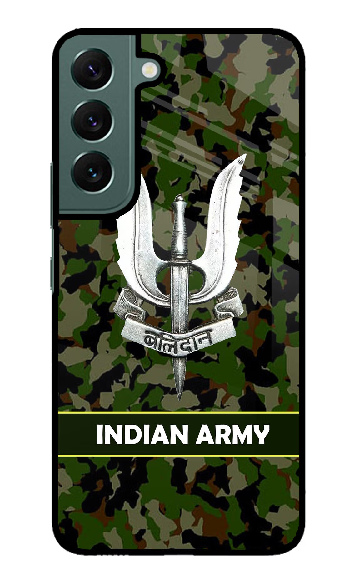 Balidan Indian Logo Samsung S22 Plus Glass Case Back Cover by Casekaro
