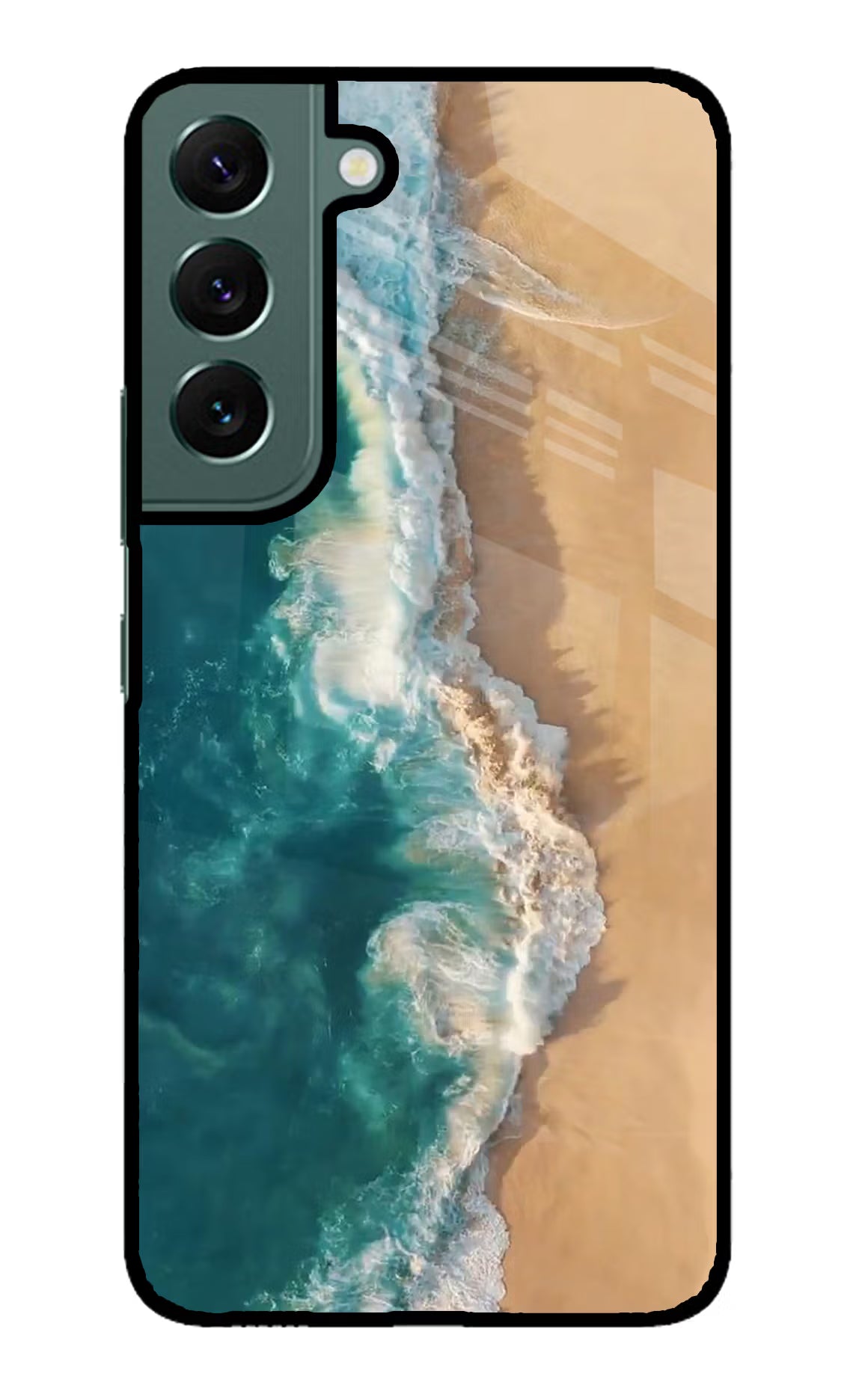 Ocean Beach Samsung S22 Plus Glass Case Back Cover by Casekaro