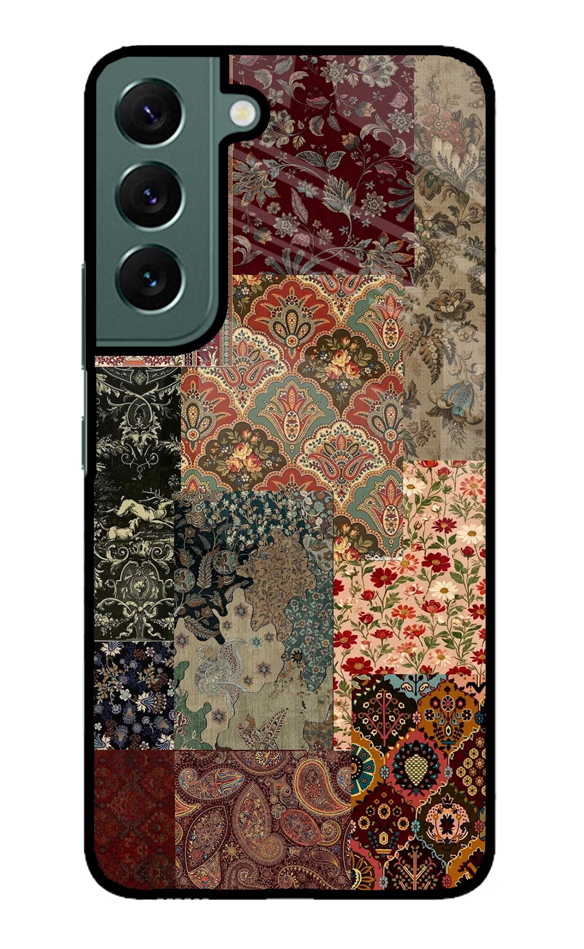 Desi Print Samsung S22 Plus Glass Case Back Cover by Casekaro