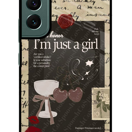 I am just a girl Samsung S22 Plus Glass Case