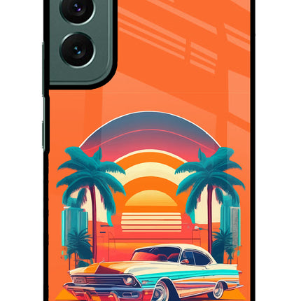 Palm Drive 80s Samsung S22 Plus Glass Case