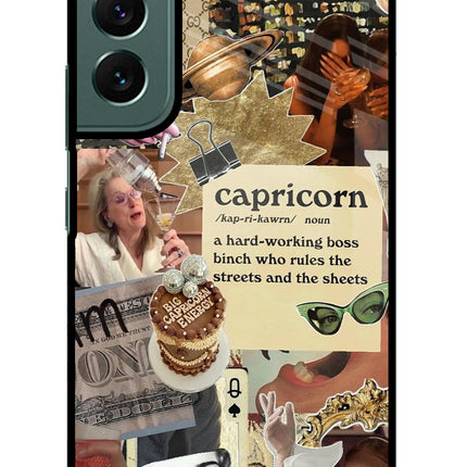Capricorn Zodiac Samsung S22 Plus Glass Case