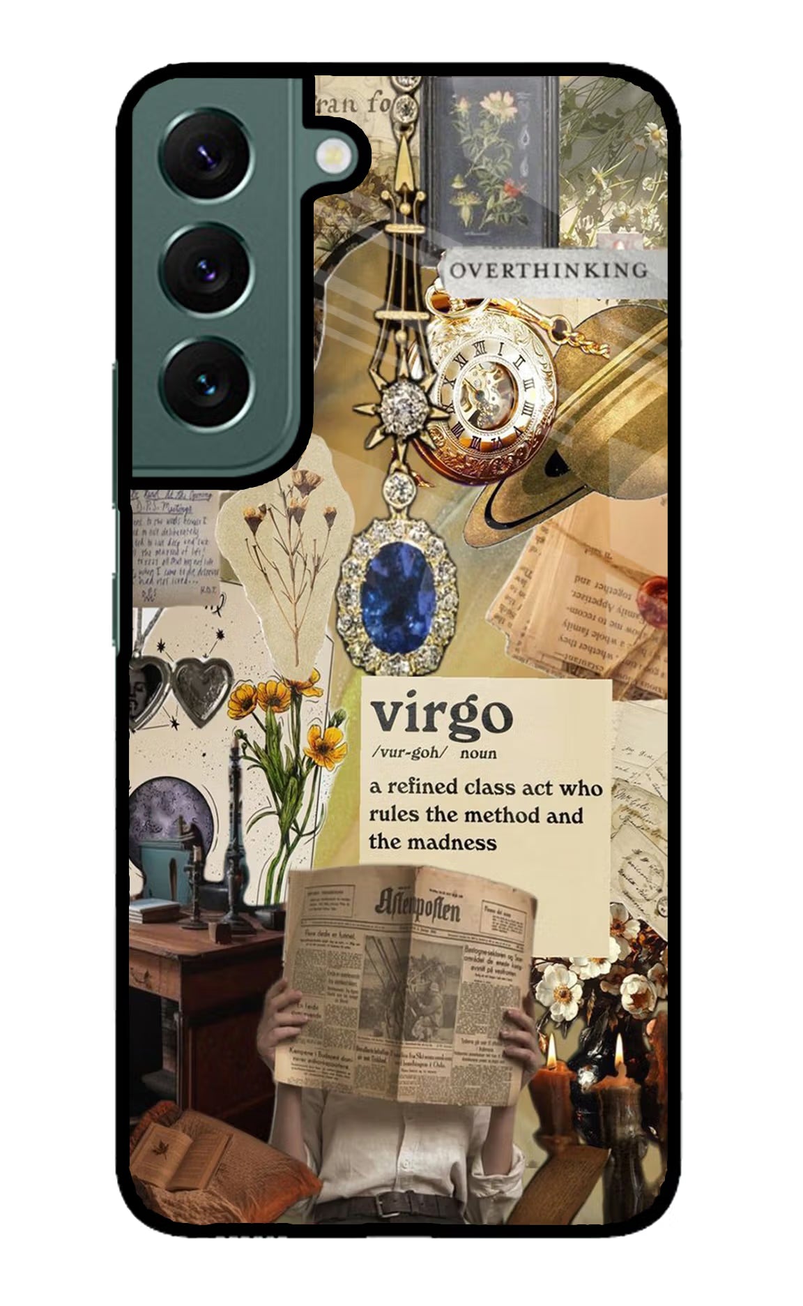 Virgo Zodiac Samsung S22 Plus Glass Case Back Cover by Casekaro