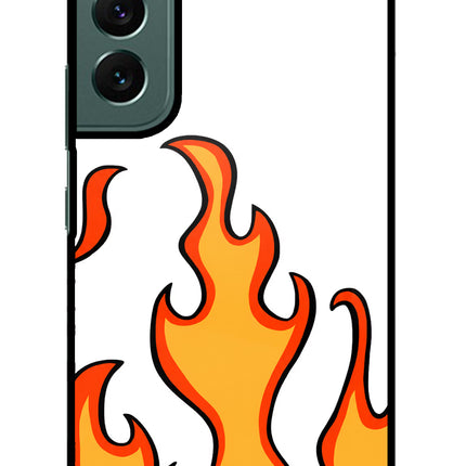 Fired Up – White Samsung S22 Plus Glass Case