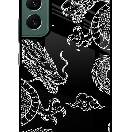 Twin Dragons Samsung S22 Plus Glass Case